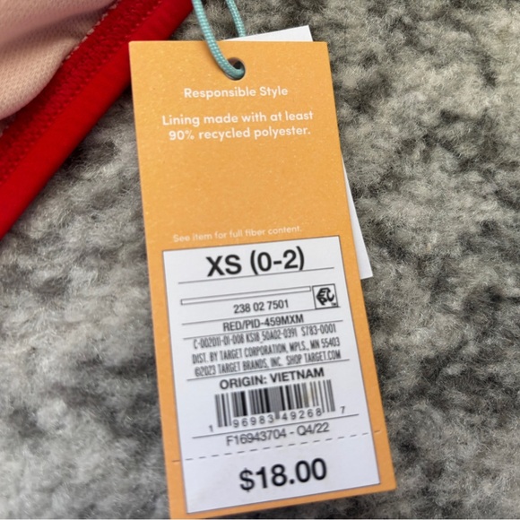 NWT Kona Sol Bikini Bottom Red High coverage Size: XS (0-2) - Picture 5 of 7